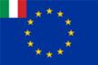 Bandiera Europea con Stemma Italia